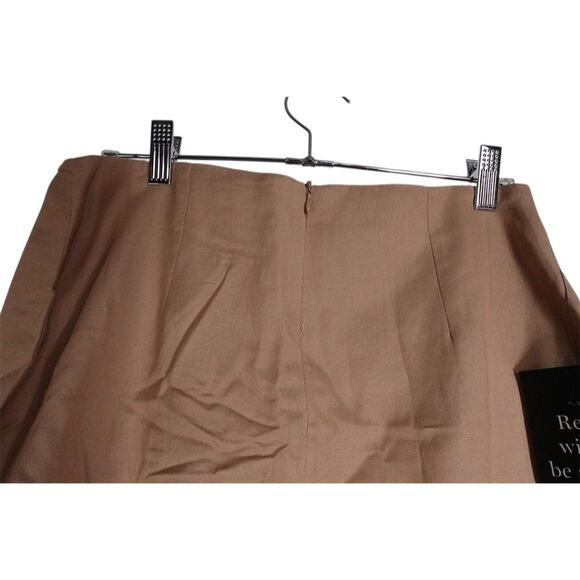 New Tuckernuck Pomander Place Women's S Brown Wrap Skirt with Side Tie 1867-22 - Picture 9 of 10